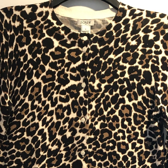 J. Crew Leopard Print Cardigan - Picture 2 of 4